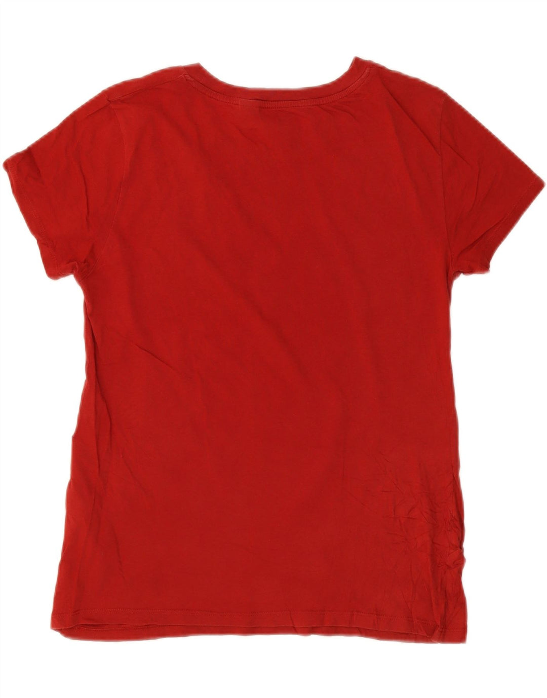 LEVI'S Womens Graphic T-Shirt Top UK 14 Medium Red Cotton Vintage Levi's and Second-Hand Levi's from Messina Hembry 