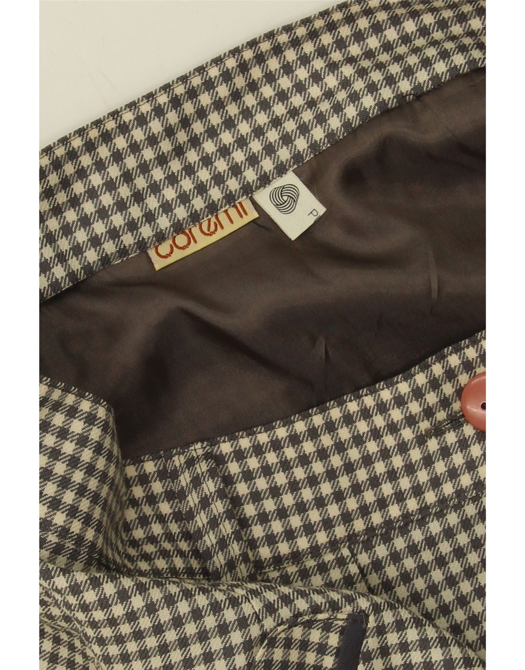 VINTAGE Womens Straight Skirt W28 Medium Grey Check Acetate Vintage Vintage and Second-Hand Vintage from Messina Hembry 