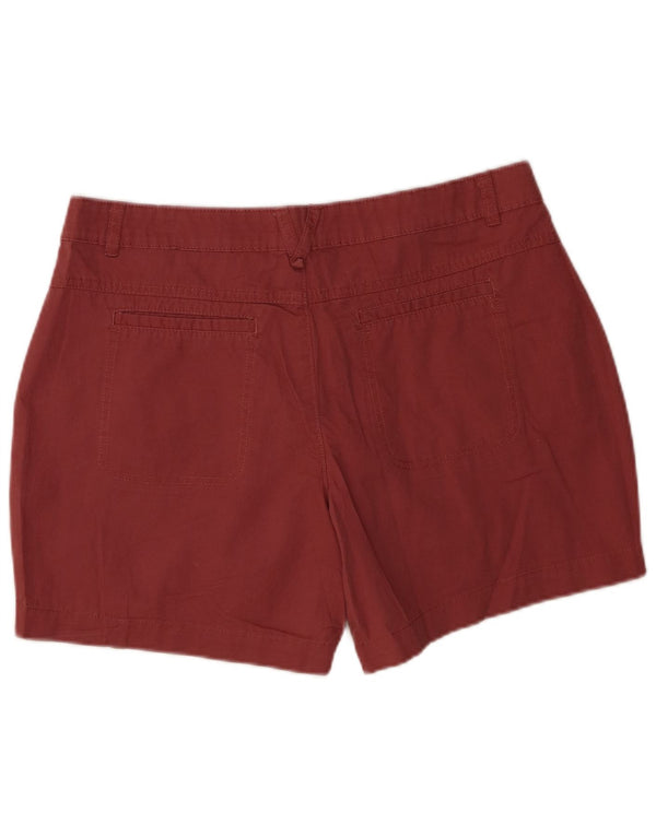 Mountain Warehouse Womens Chino Shorts UK 14 Large W32 Maroon Cotton