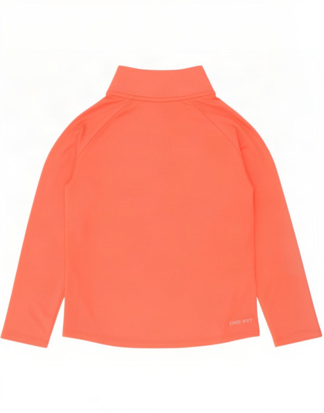 Nike Girls Dri Fit Zip Neck Pulover Top Trenirka 6-7 Years Large Orange