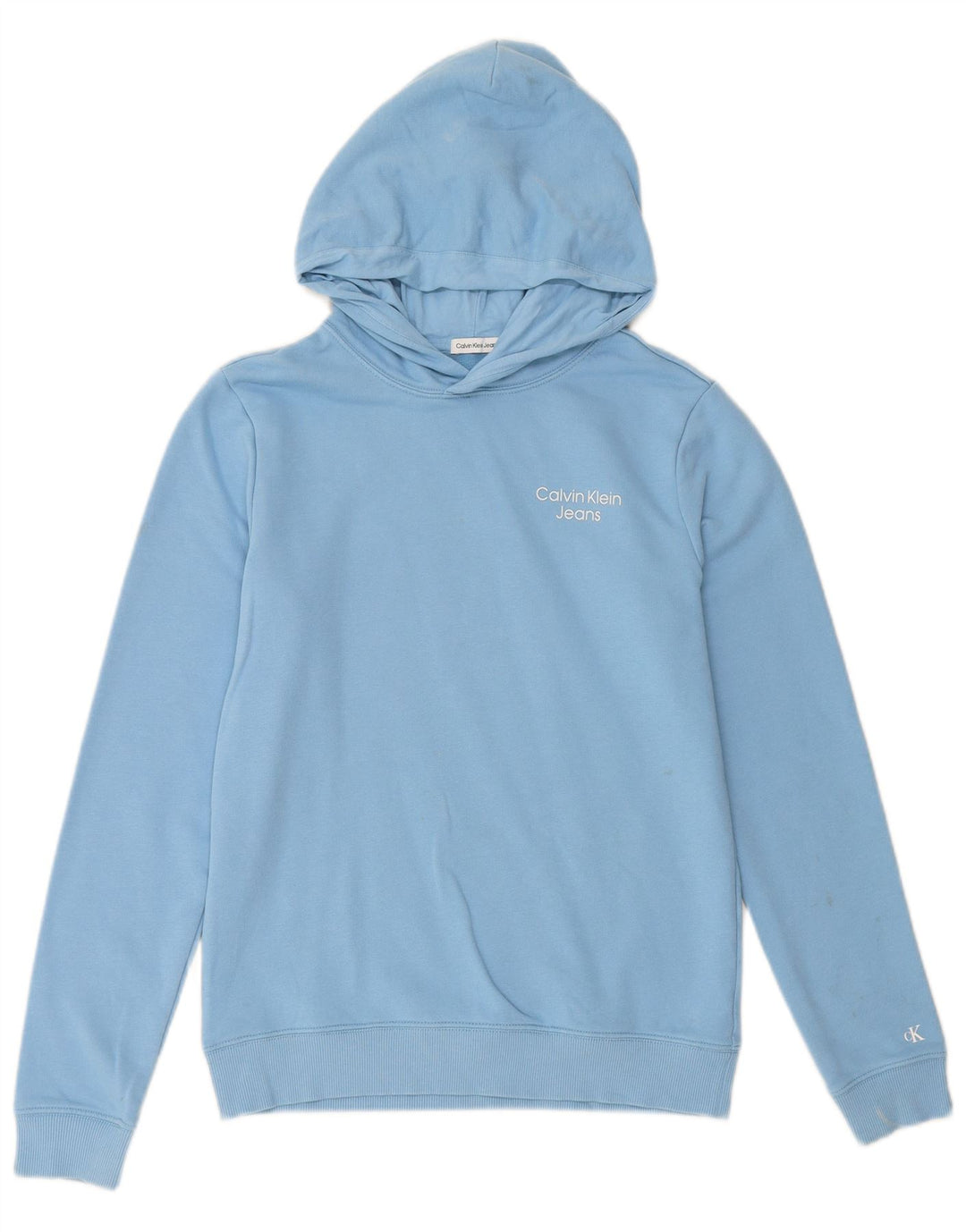CALVIN KLEIN JEANS Džemper s kapuljačom za dječake 15-16 godina, plavi pamuk