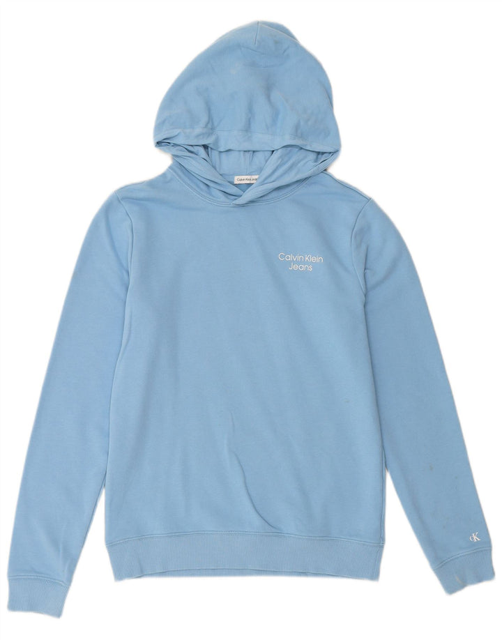 CALVIN KLEIN JEANS Džemper s kapuljačom za dječake 15-16 godina, plavi pamuk