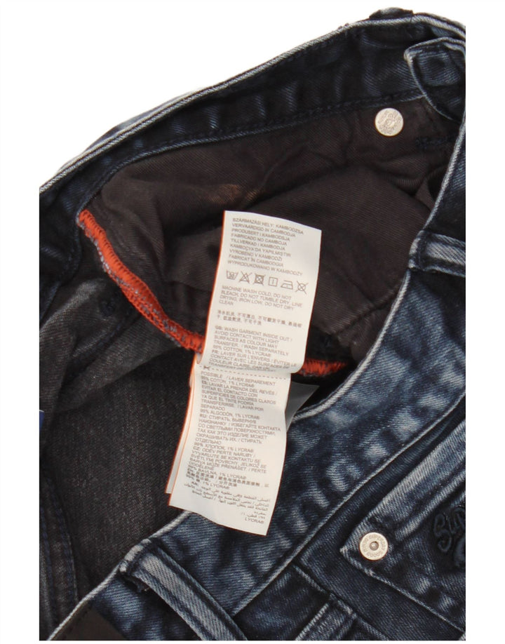 Superdry muške traper kratke hlače W32 srednje tamnoplavi pamuk