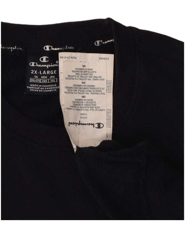 CHAMPION Muški džemper s grafičkim motivima 2XL tamnoplavi pamuk