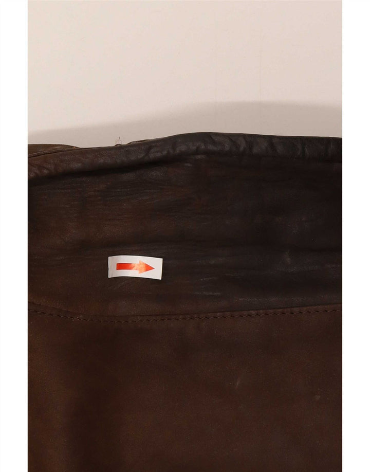 Vintage muška bomber kožna jakna UK 42 XL smeđa
