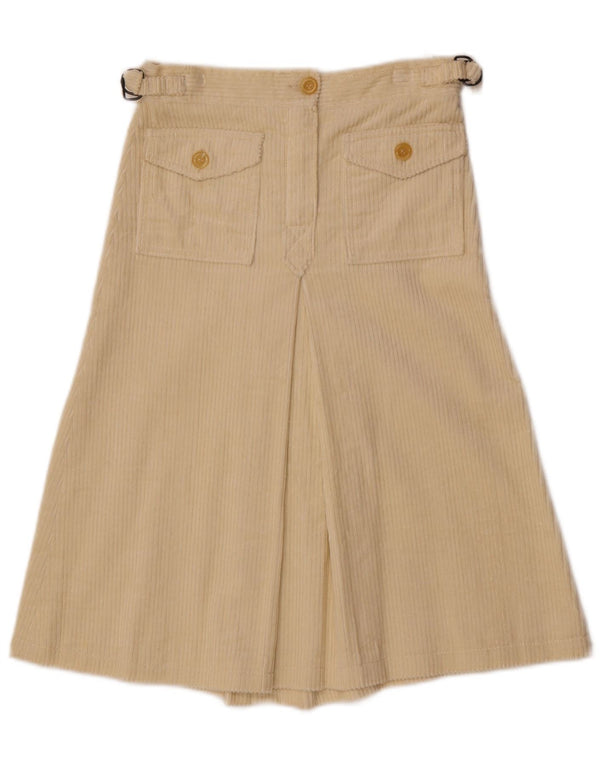 Vintage ženska suknja od samta W26 mala prljavo bijela