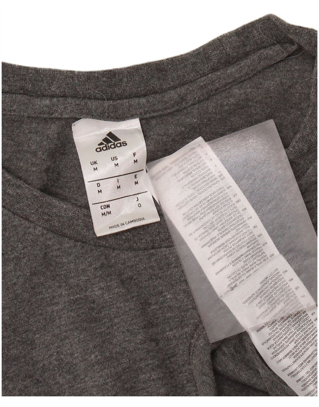 ADIDAS muška majica kratkih rukava Srednje sivi pamuk