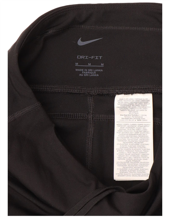 Nike Ženske Dri Fit Capri Leggings UK 14 Srednje crni poliester