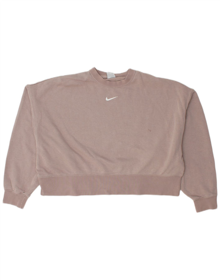 Nike ženska majica prekomjerne veličine UK 14 Srednje ružičasti pamuk