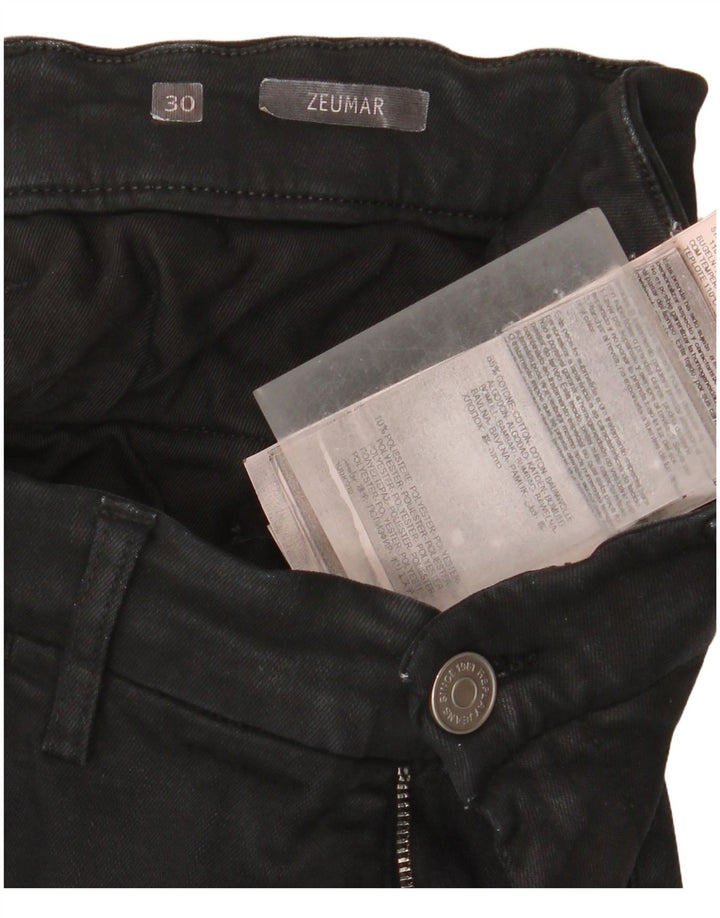 Replay Zeumar uske chino hlače W30 L32 crni pamuk