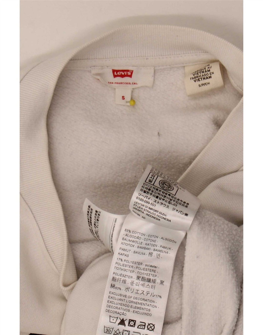 Levi's Ženska skraćena majica s motivom prekomjerne majice UK 10 Mala bijela