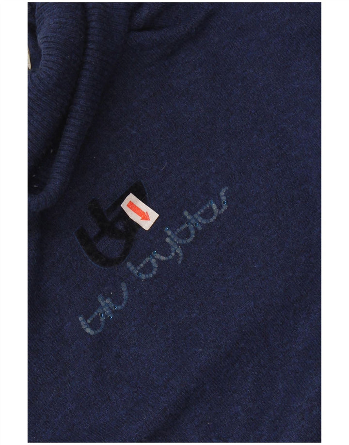 BYBLOS ženski džemper s rol izrezom UK 14 Veliki tamnoplavi akril