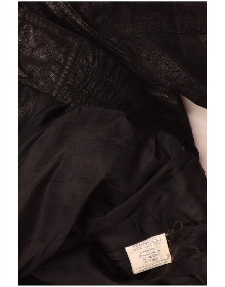 VINTAGE muška kožna jakna UK 40 velika crna kozna koza