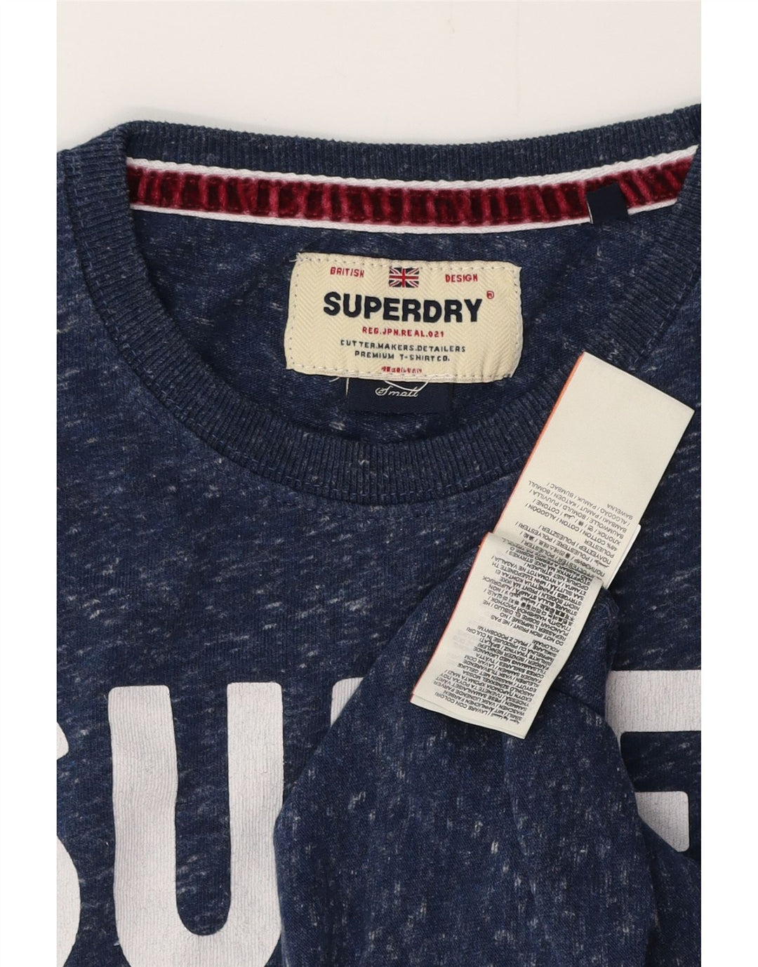 SUPERDRY muška majica kratkih rukava s grafičkim motivima, mali mornarsko plavi flekasti pamuk
