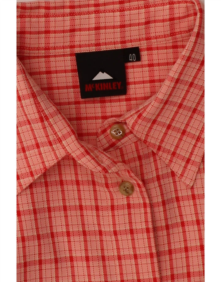 MCKINLEY Womens Shirt EU 40 Medium Red Check Vintage McKinley and Second-Hand McKinley from Messina Hembry 