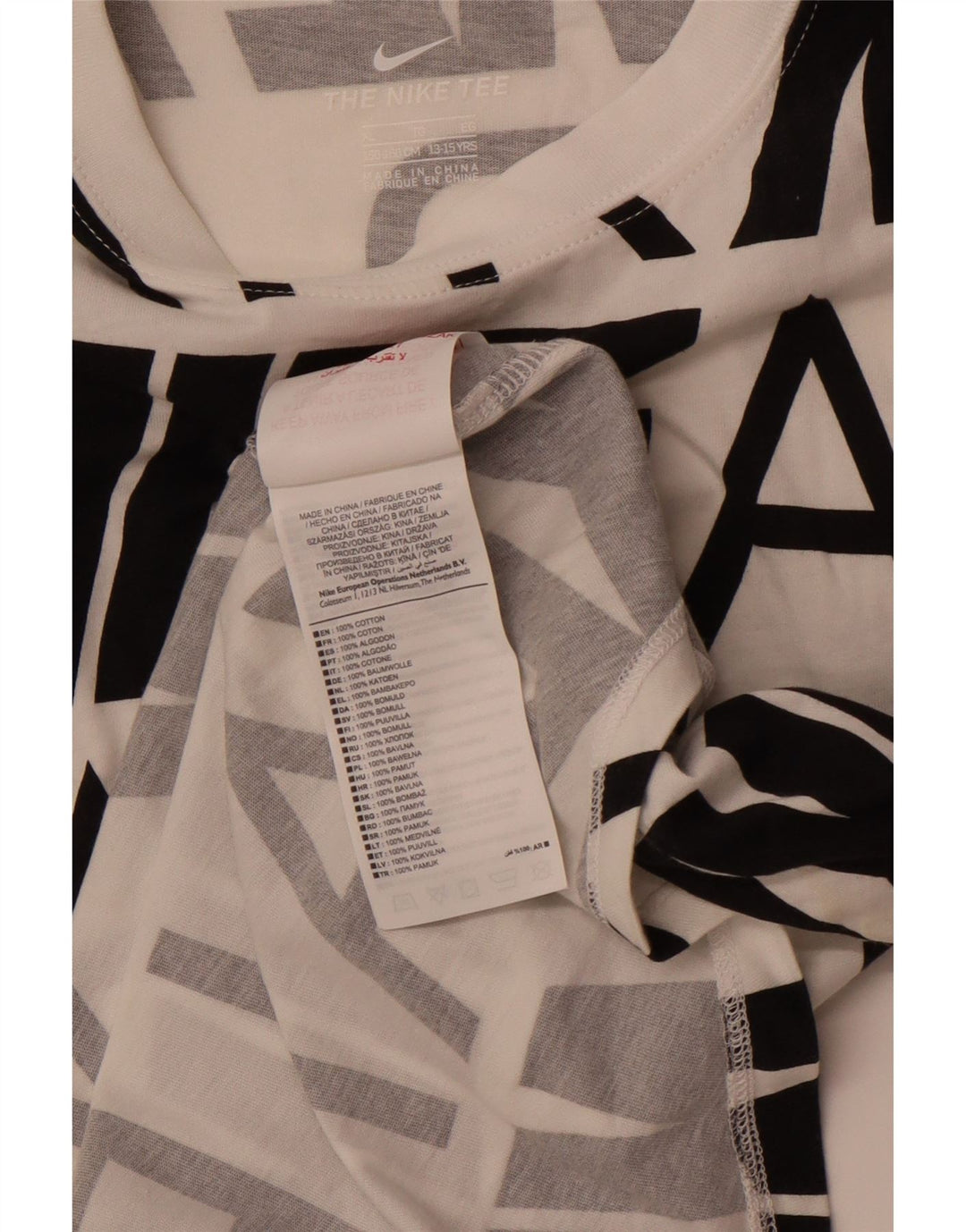 NIKE Girls Graphic Vest Top 13-14 Years XL bijeli pamuk