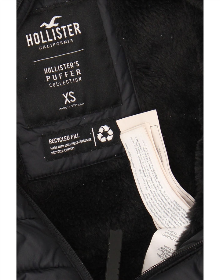 HOLLISTER Muška podstavljena jakna s kapuljačom UK 34 XS crni najlon