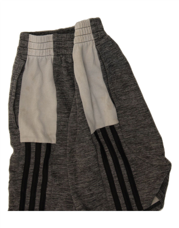 ADIDAS Boys Sport Shorts 10-11 Years Medium Grey Colourblock Polyester Vintage Adidas and Second-Hand Adidas from Messina Hembry 