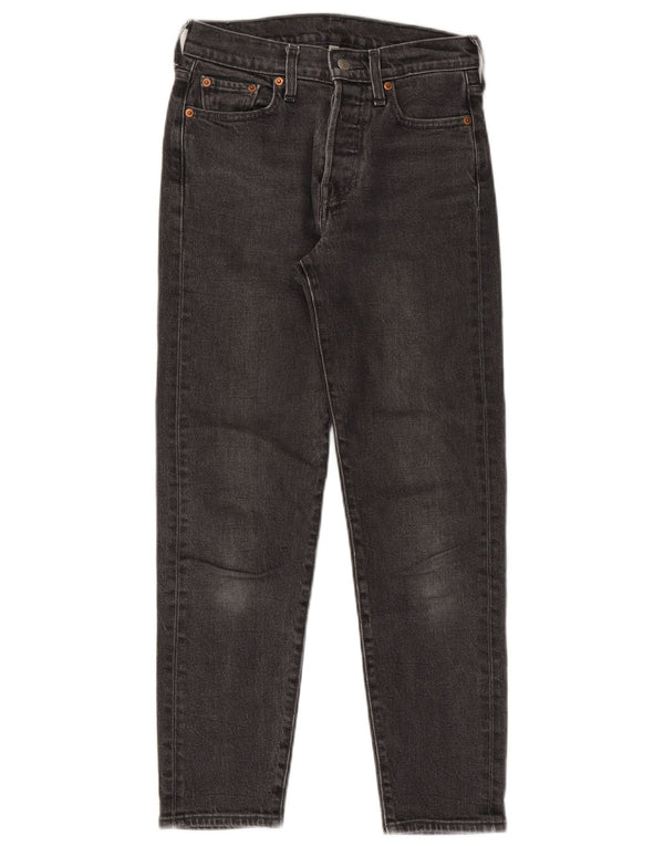 Levi's ženske sužene traperice W26 L26 crni pamuk