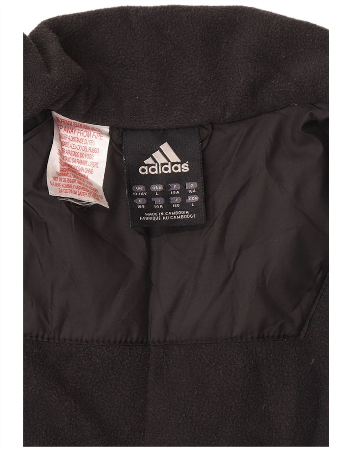Adidas kaput vjetrovke za dječake od 13 do 14 godina od crnog poliamida