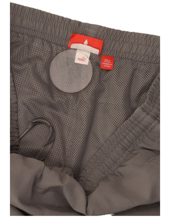PUMA Muške trenirke s grafikom, male sive hlače