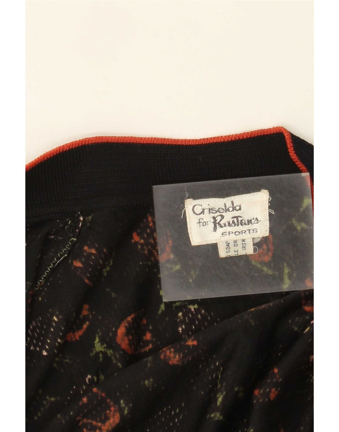 Vintage ženski dvodijelni set UK 14 srednje crne cvjetne boje