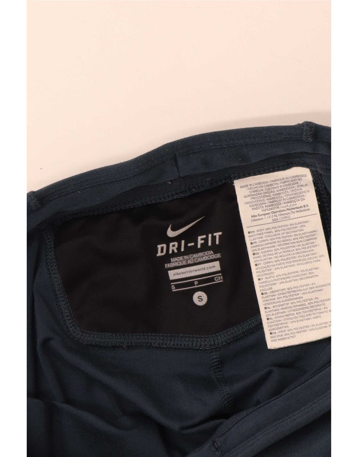 Nike Ženske Dri Fit Leggings UK 8 Male tamnoplave geometrijske poliesterske hlače