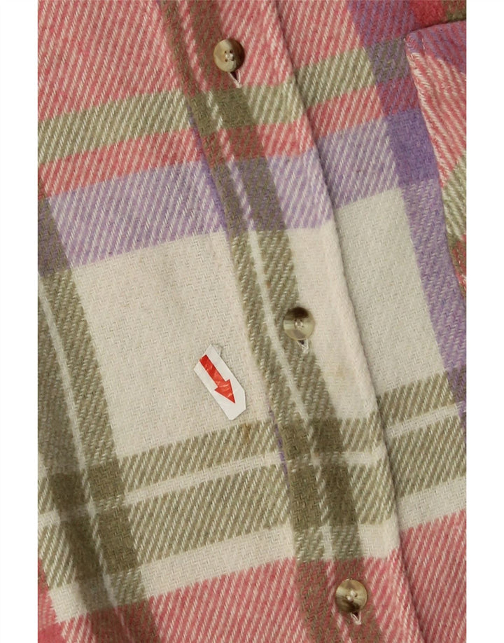 Vintage muška flanelska majica velikog ružičastog kariranog akrila