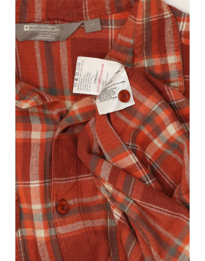 MOUNTAIN WAREHOUSE Muška flanelska košulja, veliki crveni karirani pamuk