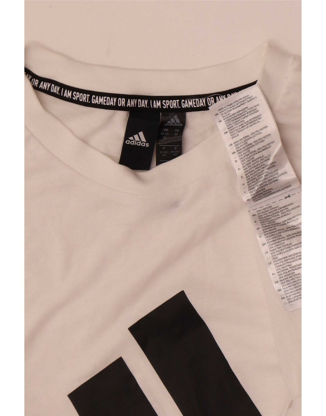 Adidas ženski grafički prsluk UK 12/14 srednji bijeli poliester