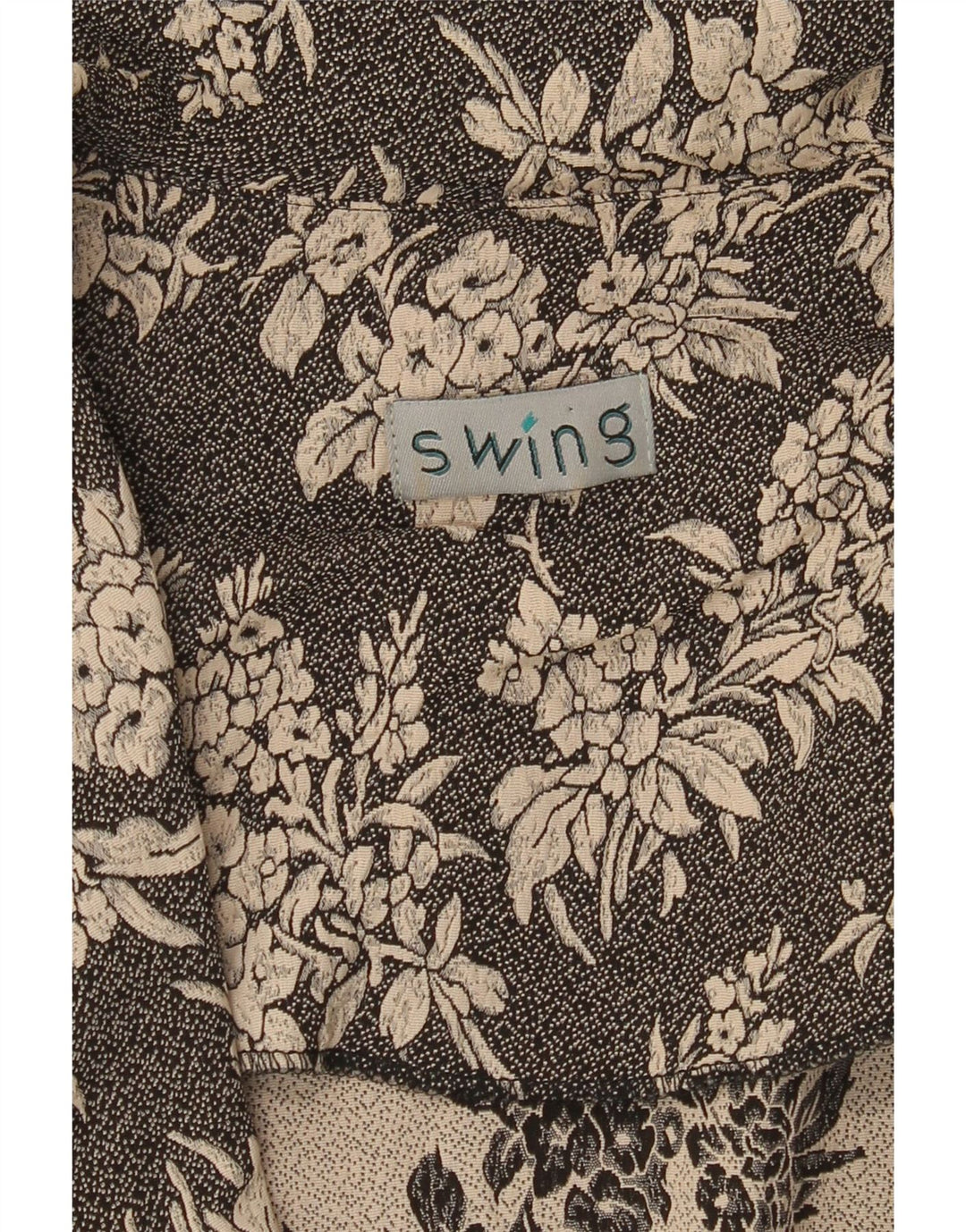 VINTAGE ženski sako s 3 gumba UK 10 Mala crna cvjetna