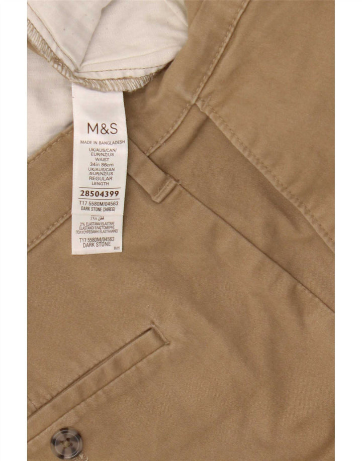 Marks & Spencer muške chino kratke hlače W34 veliki bež pamuk