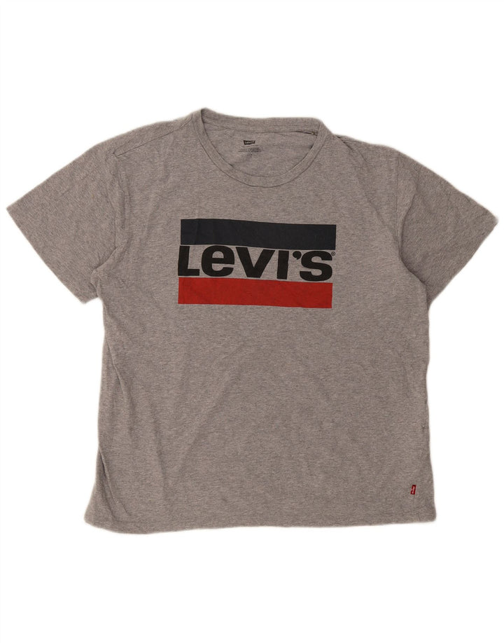 Levi's muška majica kratkih rukava s grafičkim motivima, veliki sivi flekasti pamuk