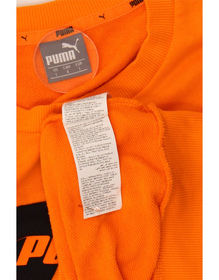 Puma muška majica s grafičkim motivima, veliki pamuk, narančasta boja