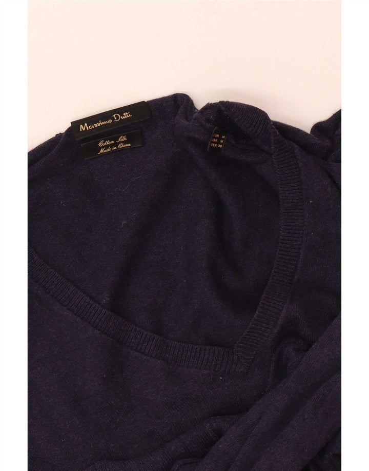 Massimo Dutti muški džemper s V-izrezom srednje tamnoplave boje