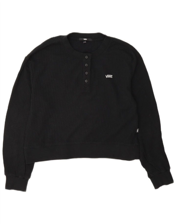 Vans Ženska velika majica s dugmadima i izrezom UK 10 Mala crna