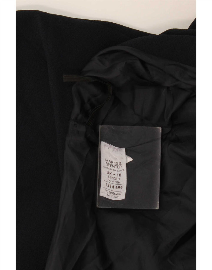 Marks & Spencer ženska midi suknja UK 18 XL W40 tamnoplavi poliester