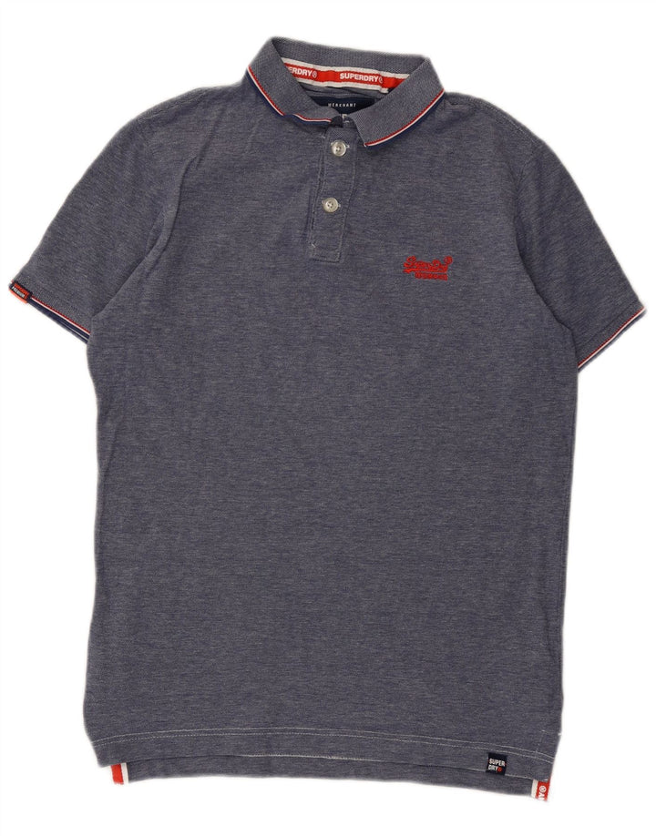 Superdry muška polo majica srednje plavi flekasti pamuk