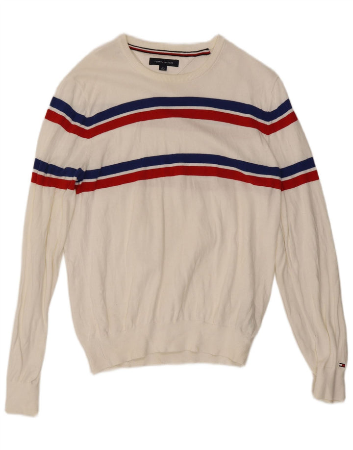 Tommy Hilfiger muški džemper s okruglim izrezom srednje bijele boje