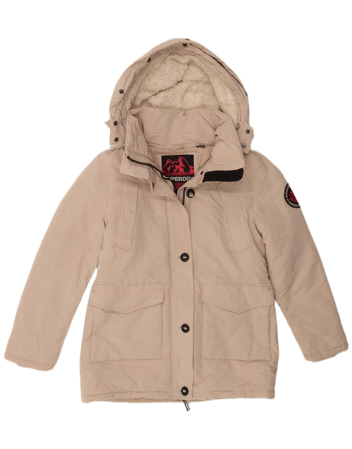 Superdry ženska jakna parka s kapuljačom UK 12 srednje bež boje