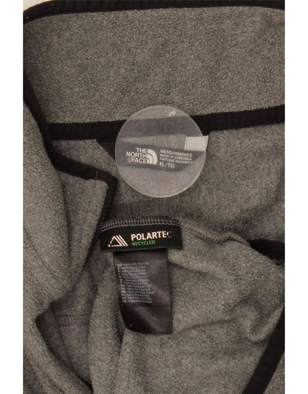 The North Face muški džemper od flisa s patentnim izrezom XL sivi poliester
