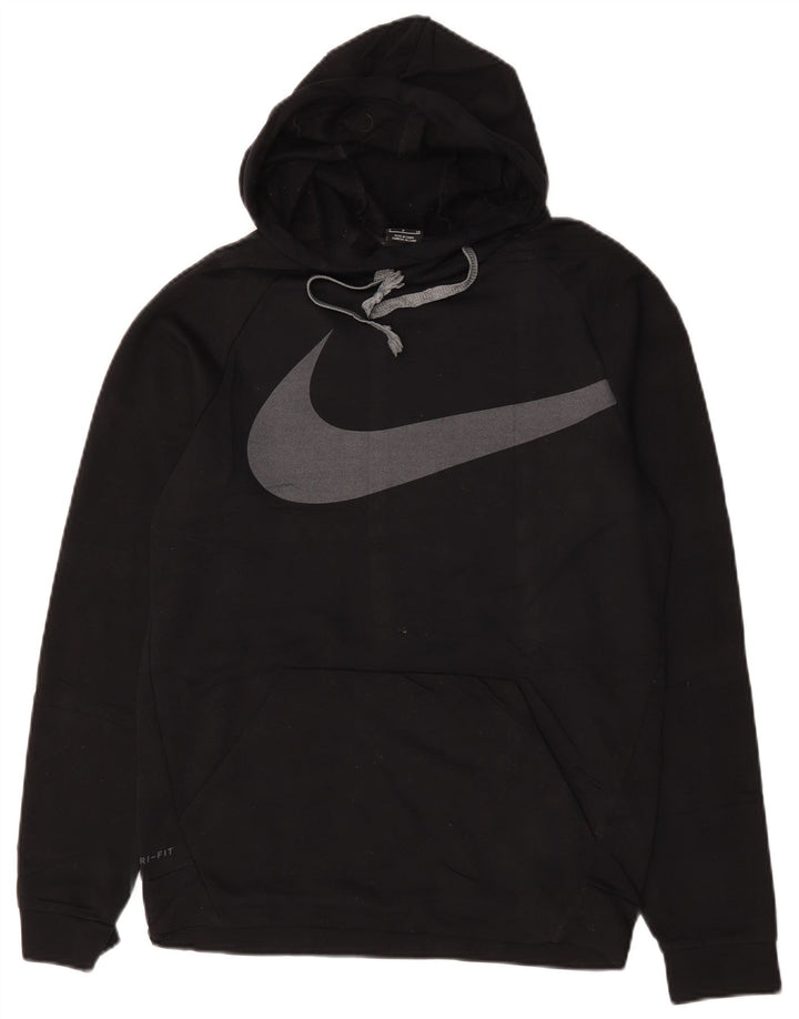 Nike Dri Fit Graphic majica s kapuljačom Mali crni poliester