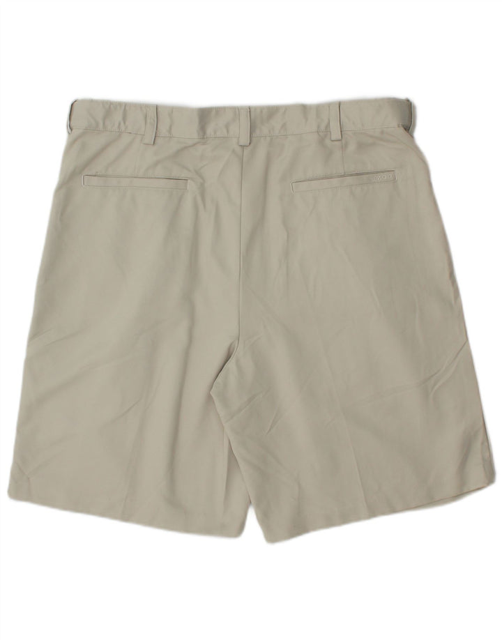 IZOD Mens Pegged Chino Shorts W36 Large Beige Polyester