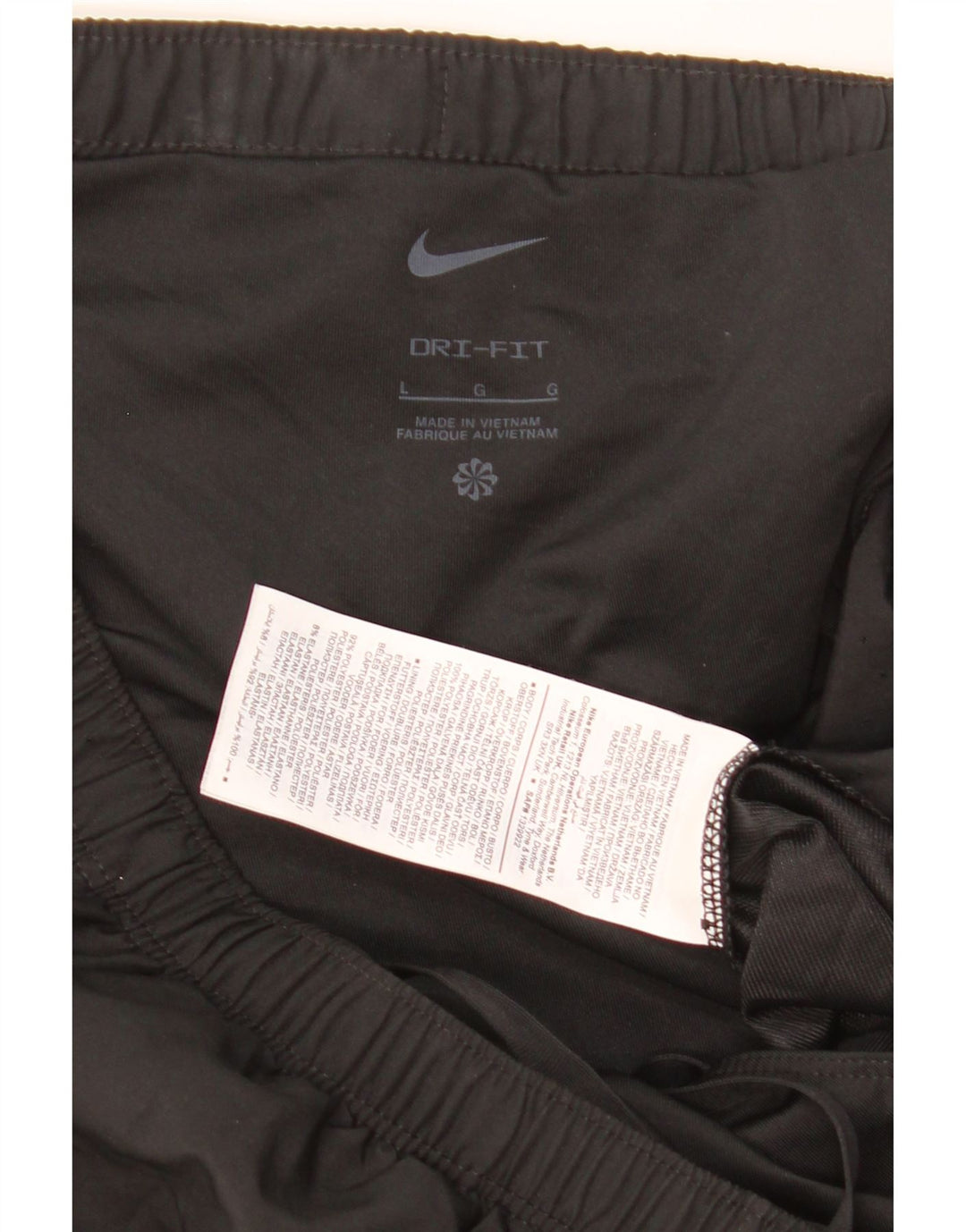 Nike Dri Fit Graphic Sport Shorts Large Black Poliester