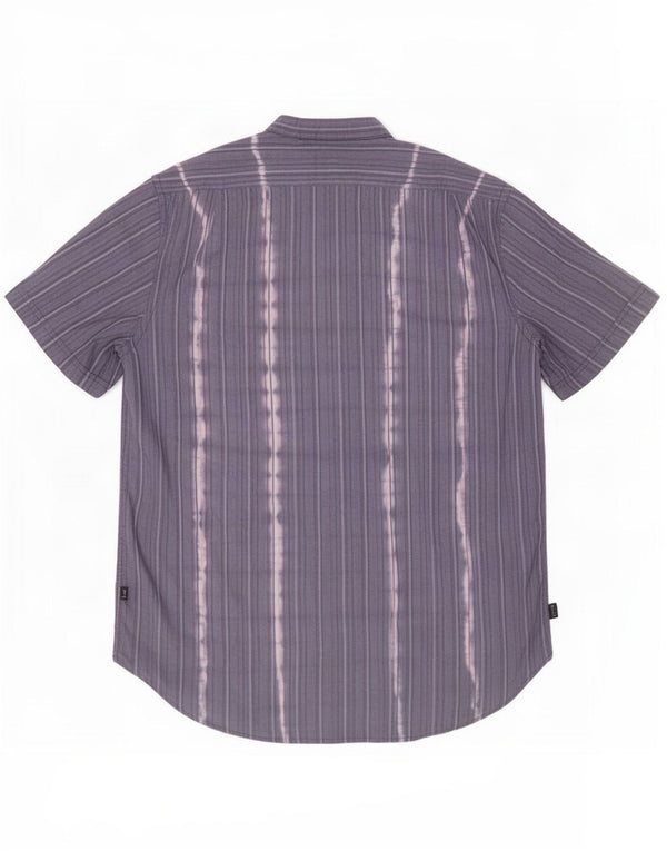 Trussardi Jeans Mens Short Sleeve Shirt Large Blue Striped Cotton