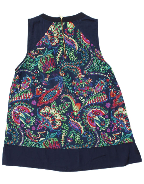 Desigual ženski gornji dio bluze bez rukava s grafičkim motivima UK 10 Small tamnoplavi paisley