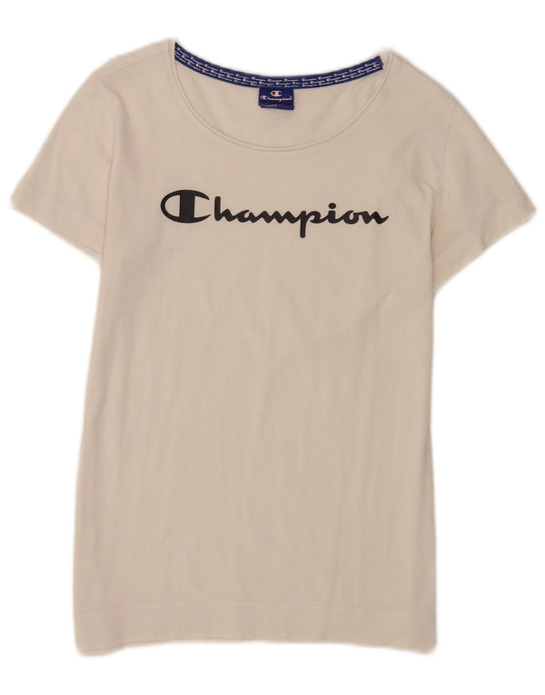Top majica kratkih rukava Champion Boys Regular Graphic 9-10 Years srednje bijele boje