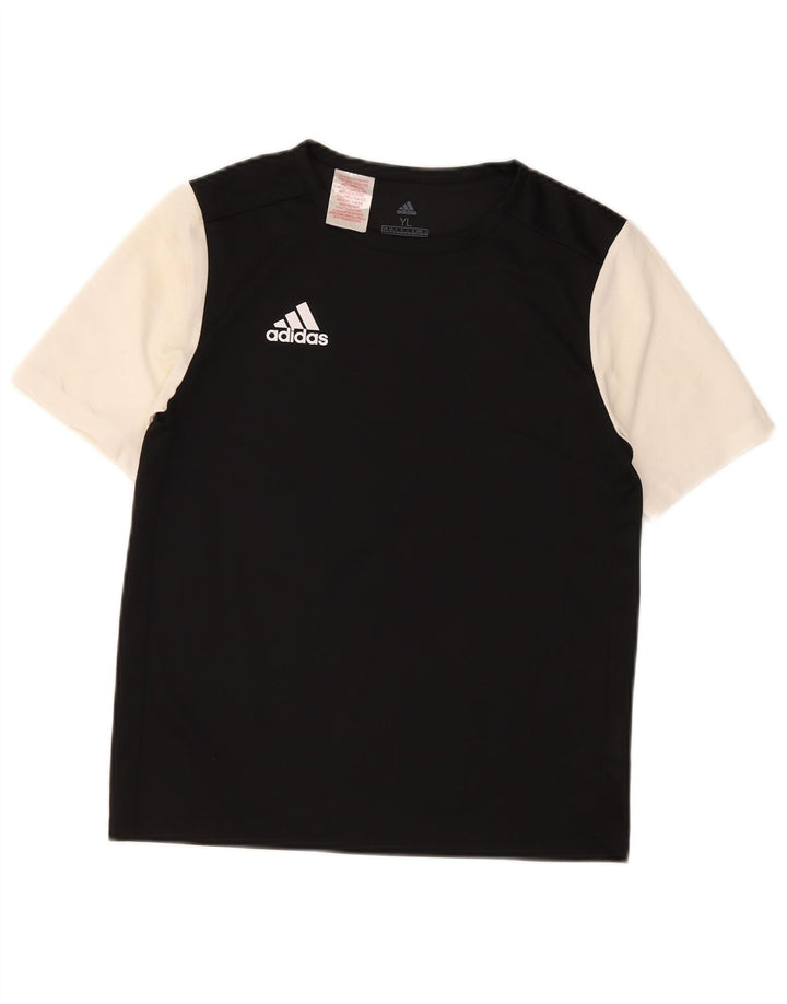 Adidas majica kratkih rukava za dječake 13-14 godina crna poliesterska boja