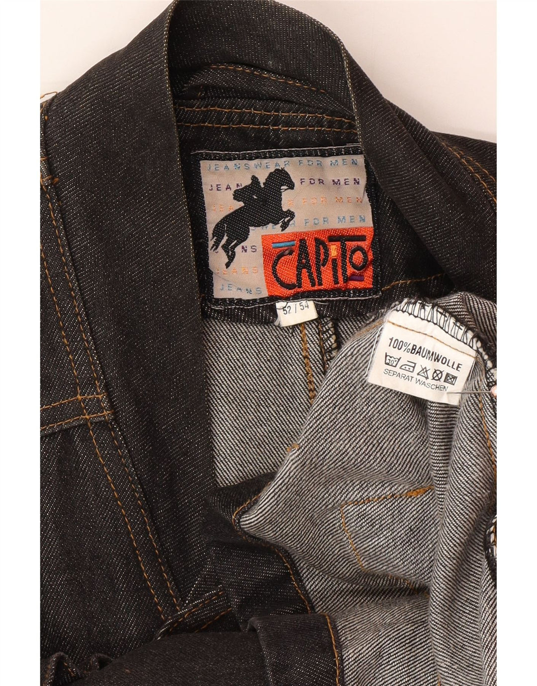 VINTAGE muška traper majica IT 52 XL sivi pamuk