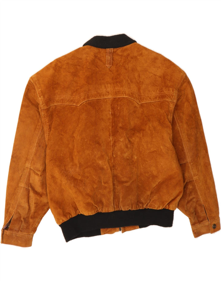 MARK ASTOR Womens Suede Jacket IT 48 XL Brown Leather Vintage Mark Astor and Second-Hand Mark Astor from Messina Hembry 